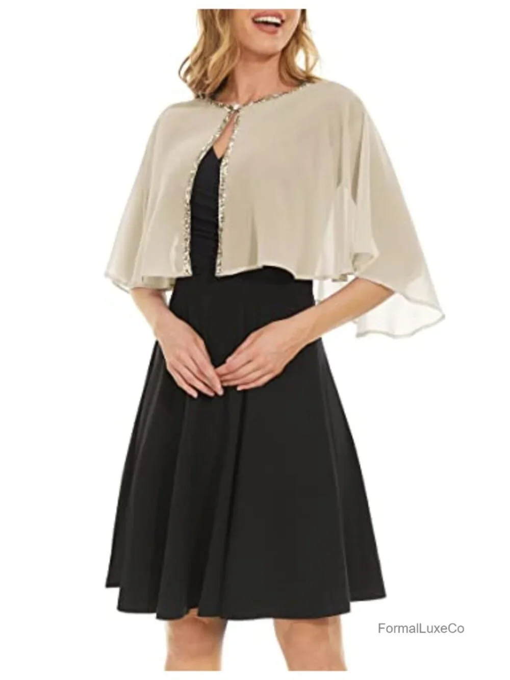 Sequin Chiffon Shawl & Wrap for Wedding Evening Formal Party